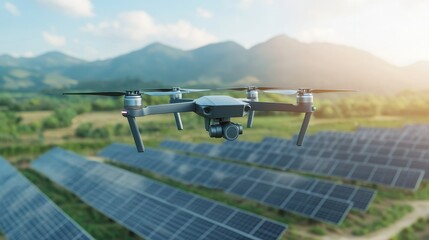 Exploring the intersection of drone technology and renewable energy aerial insights over solar farms