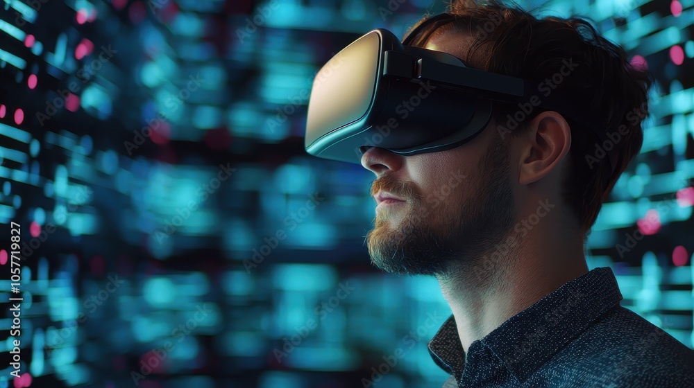 Poster exploring the future of virtual reality how immersive technologies are transforming experiences in e