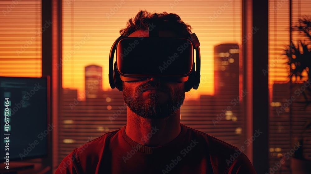 Aufkleber exploring the future of virtual reality immersive experiences in a digital world with stunning visua