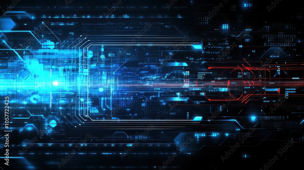 Poster exploring the fusion of technology and innovation a deep dive into futuristic digital concepts and d