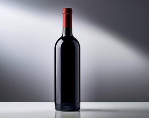 Whine Bottle for Mockup isolated on white background. red wine bottle mockup