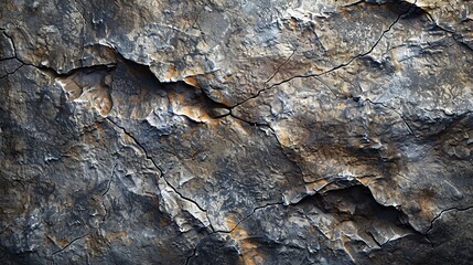 3D background showing rough and weathered granite surface with deep natural cracks and a matte finish