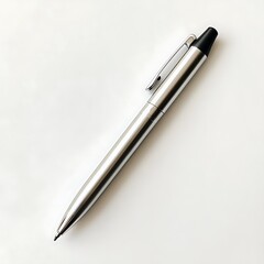 Silver Pen White background ai generated