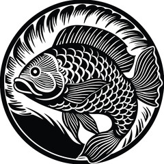 Fish icon vector set isolated on white background. food illustration sign collection.Skipjack shad alosa chrysochloris, fish from North America Fish group swim curve. Underwater school icon Fishing ba