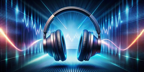 Headphones in a Digital Audio Waveform