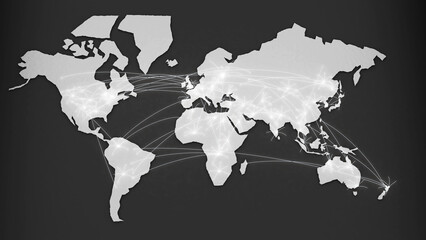 Fototapeta premium Communication through images illustration, network world picture hologram, network image computer science, system connection scientific. ,3d rendering