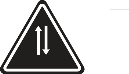 Road sign Advantage of oncoming traffic. Vector graphics