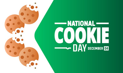 National Cookie Day Vector illustration. December 4. Holiday concept with american flag Template  for , background, Greeting Card, Poster design with text inscription, standard Social Media Post.