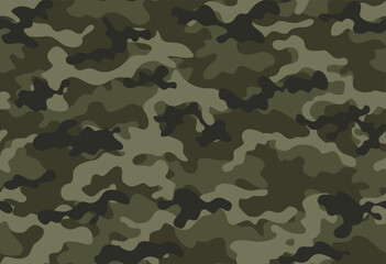 
khaki camouflage seamless pattern, vector background, forest hunting print