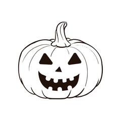 Halloween pumpkin card vector illustration. Halloween vector illustration