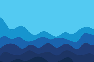 Abstract wavy background. Sea wave illustration.