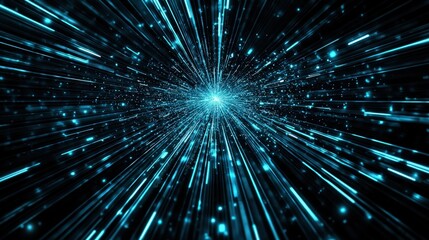 Naklejka premium Dynamic energy flow a stunning visual representation of light and motion in the digital realm