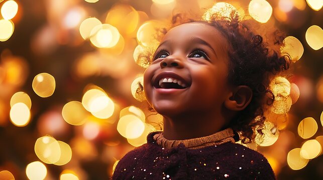 A joyful child embodying the spirit of a festive celebration.