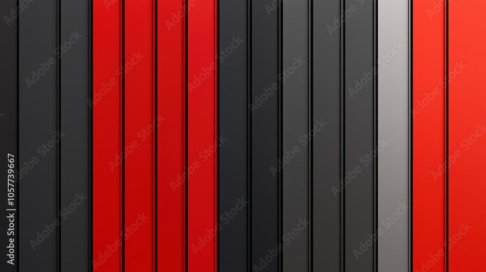 Poster black and red striped background with a gray stripe. the background is a solid color
