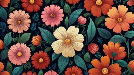 floral pattern with flowers