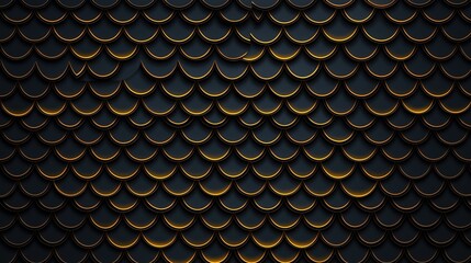 Black and gold patterned background with a yellow and black design. The pattern is made up of many small squares