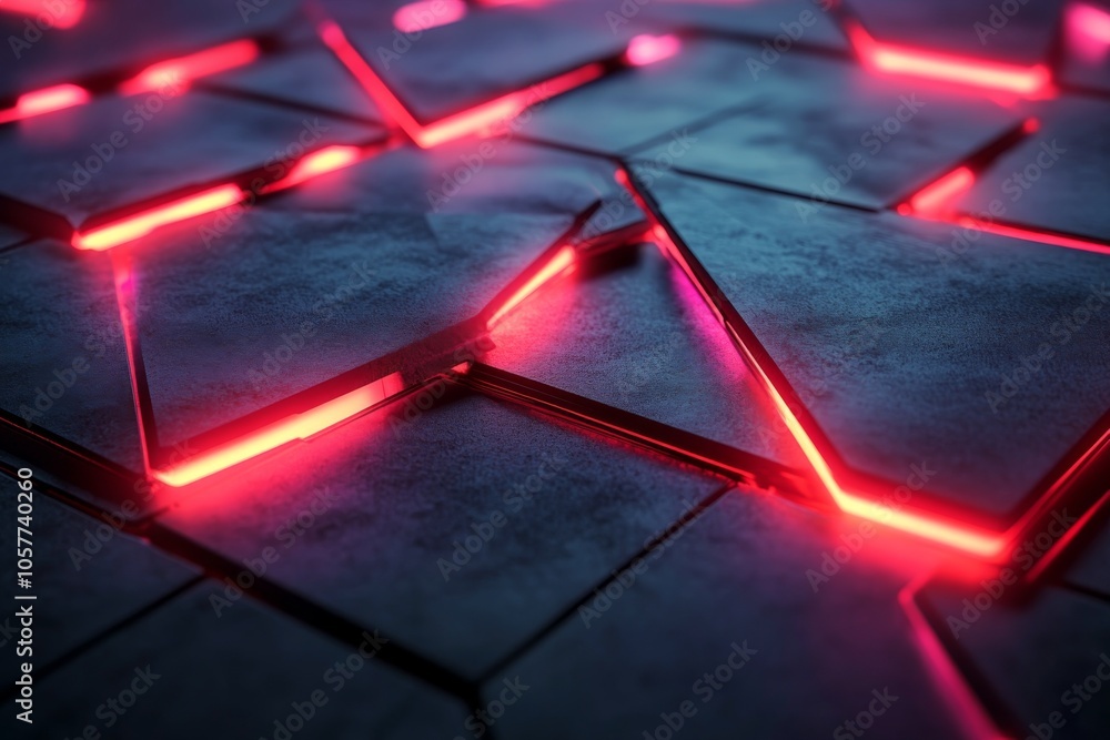 Aufkleber abstract glowing patterns on a dark surface showcasing modern design elements