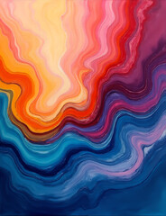 Fototapeta premium The artist created a swirly, abstract liquid background with vibrant colors in her latest painting project.