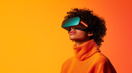 A person wearing augmented reality AR glasses with visible digital encryption shields protecting their virtual surroundings