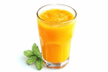 Fototapeta premium Freshly Squeezed Orange Juice with Mint Leaves