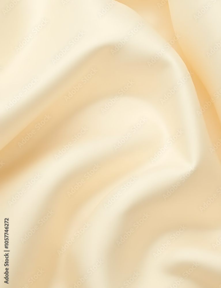 Poster luxurious beige satin fabric features an abstract design, ideal for cards and banners with ample cop