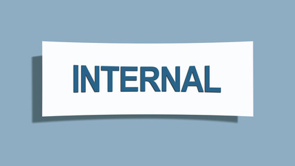 Internal. A card isolated on blue background.