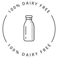 Natural Eco Dairy Product Vector Symbol Icon Design