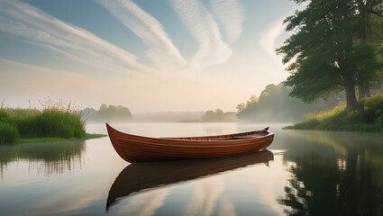 Obraz premium Peaceful Kayak Rides Serene Water Landscapes