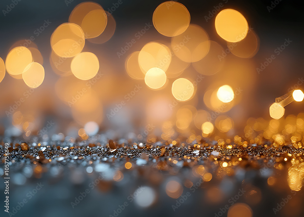 Aufkleber abstract glitter lights blend with silver and gold, creating a visually pleasing effect that lacks f