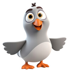 PNG Cartoon animal white bird.