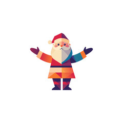vector illustration of santa, isolated on white background,  Christmas