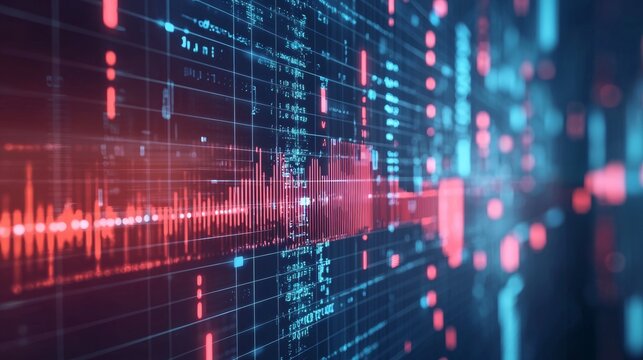 A computer screen displaying an overwhelming amount of lines and numbers on it