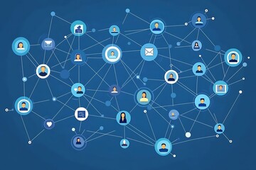 Interconnected People in a Digital Network