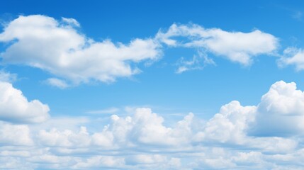 Obraz premium Expansive blue sky with billowy clouds