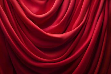 Red crumpled silk background.