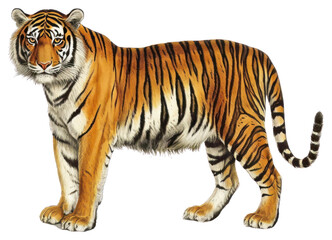 Naklejka premium PNG Tiger wildlife animal mammal.