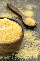 Panko Japanese breadcrumbs in spoon and bowl.