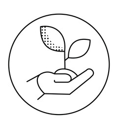 Organic Agriculture Farm Grown Vector Icon Design