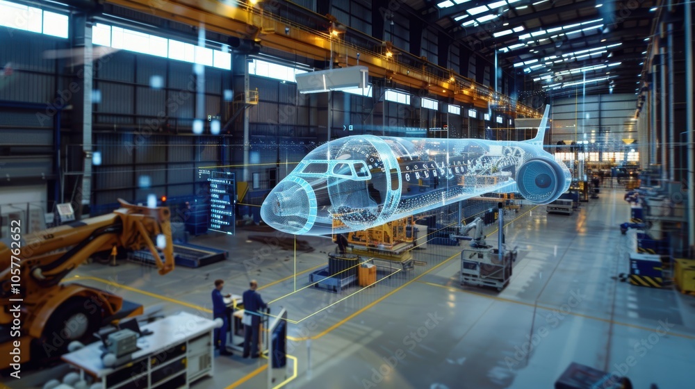 Poster advanced aerospace manufacturing with robotics and augmented reality technology integration