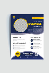 Corporate Business Flyer Design, Vector Template Modern Business Flyer