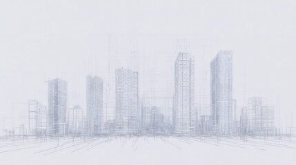 Fototapeta premium PNG Digital construction buildings architectural blueprint modern.