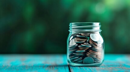 Poster: AI enhances nonprofit financial transparency, efficiency; use blue-green palette 