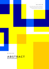 Vibrant Abstract Geometric Posters in Bold Primary Colors