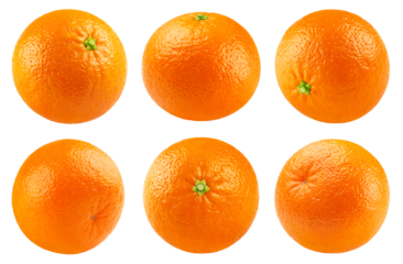 Tangerine isolated set. Collection of mandarins in different angles on a transparent background.
