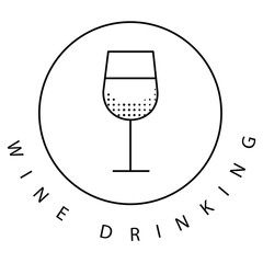 No Wine Alcohol-Free Beverage Icon Design