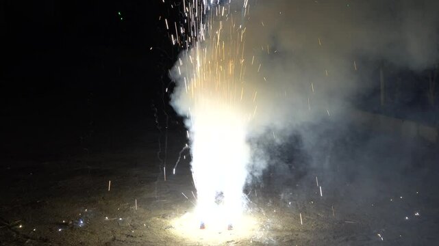 Diwali Crackers busting video in Night Time 5