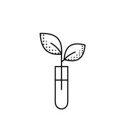 Organic Eco GMO-Free Plant Vector Symbol ICon Design
