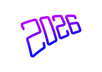 2026 logo. hand drawn perspective 2026 concept. 2026 concept for agenda, calendar, annual report
