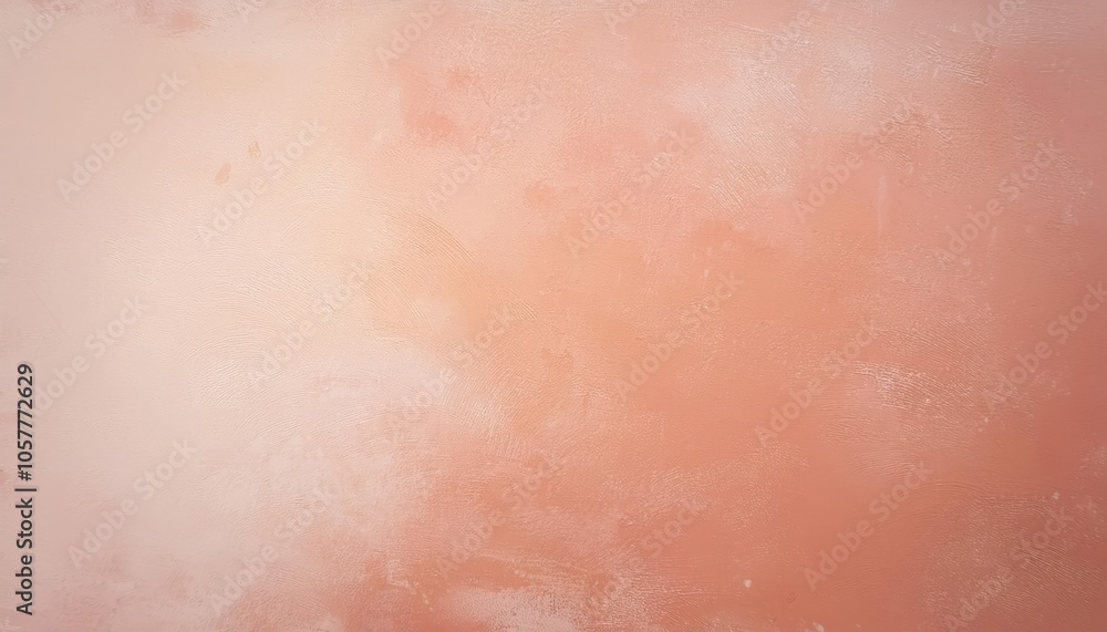 Poster soft textured peach pink plaster wall background. minimalist and warm toned backdrop with subtle bru
