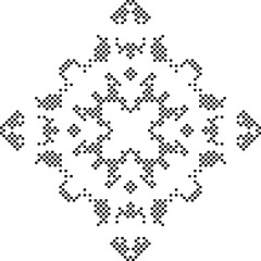geometric aztec element oriental traditional pattern